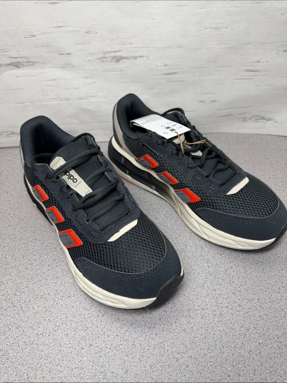 adidas Black Sneakers with Red and Cream Accents